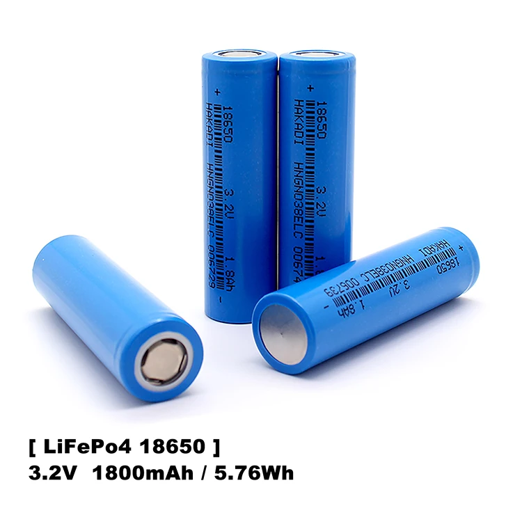 Аккумуляторная батарея 3 2 В Lifepo4 18650 аккумуляторная HAKADI Deep Cycle 1800 мАч для электроинструмента хранения солнечной энергии