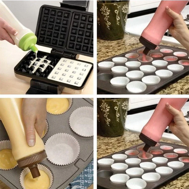 
Food Grade Plastic Squeeze Pancake Batter Dispenser and Cupcake Pen SW-BA145 