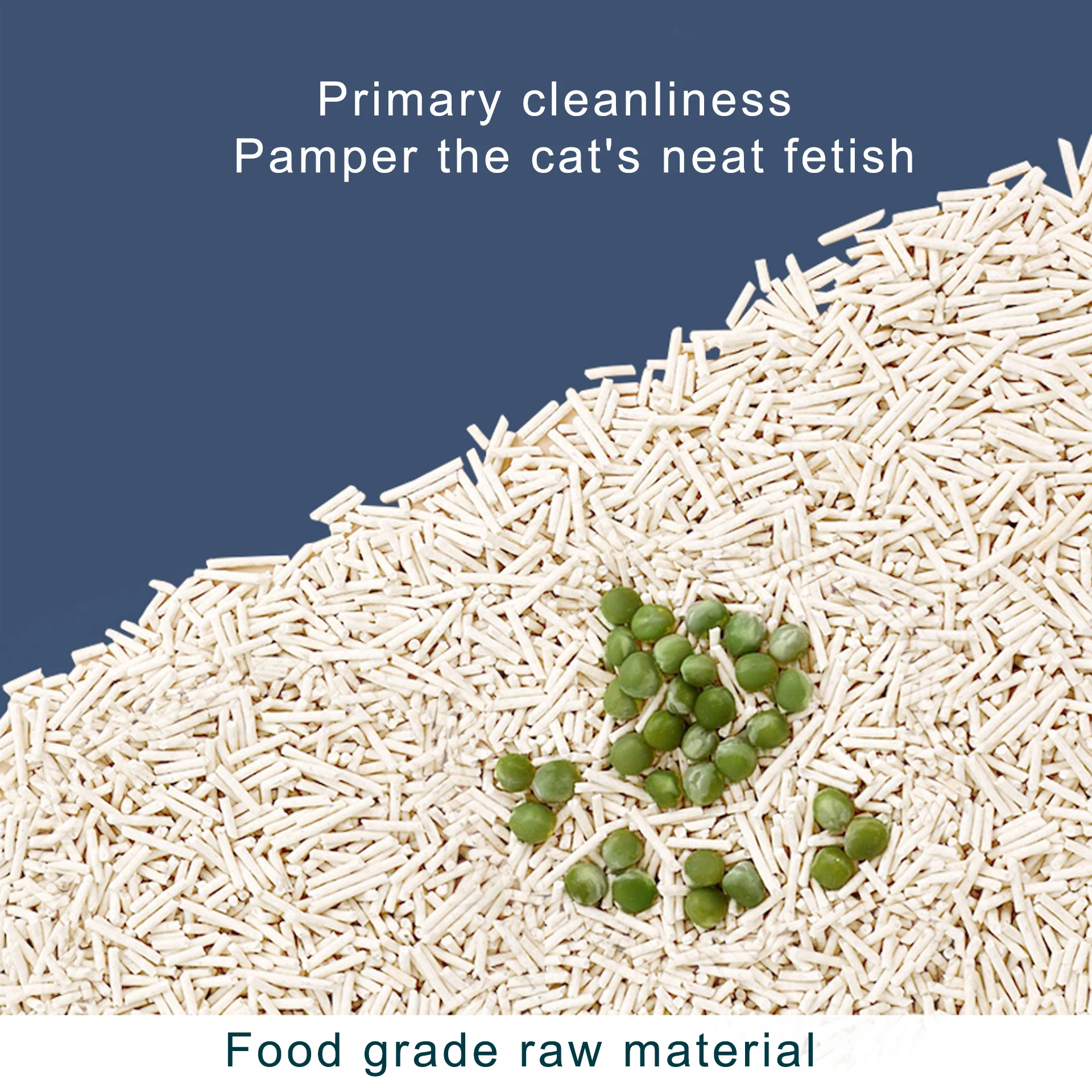 Tofu cat litter 1.8mm food grade raw material non-stick bottom clumping fast flushing