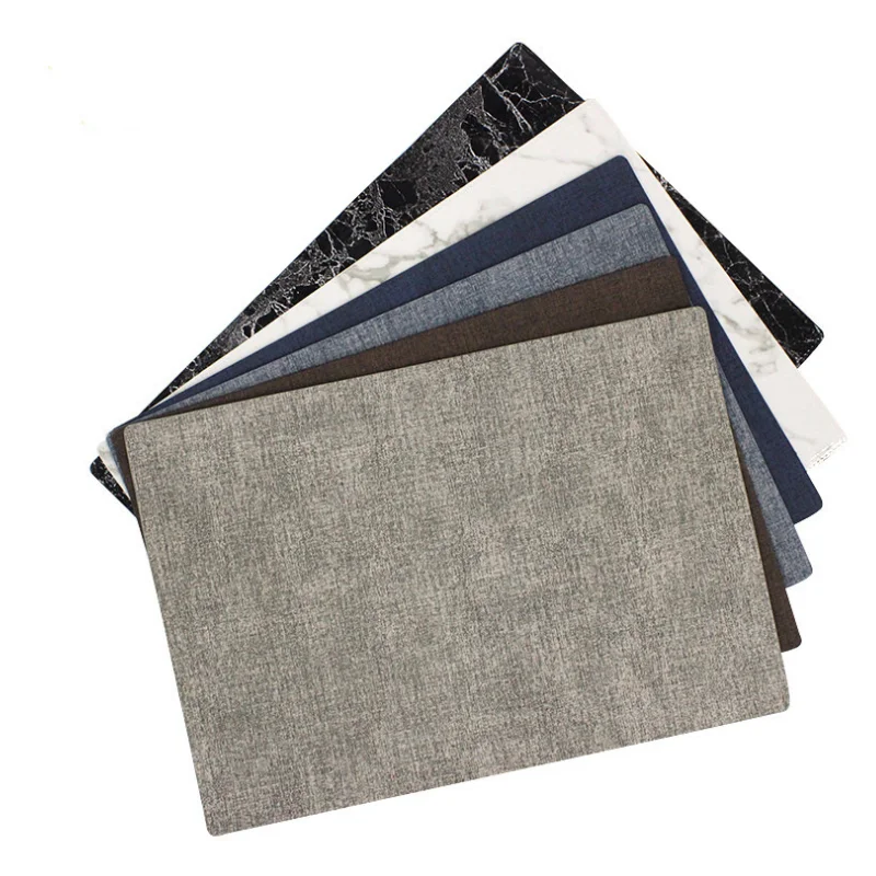 Custom  Double Leather Placemats  Black Place mats Dinner Table Cloth Mat