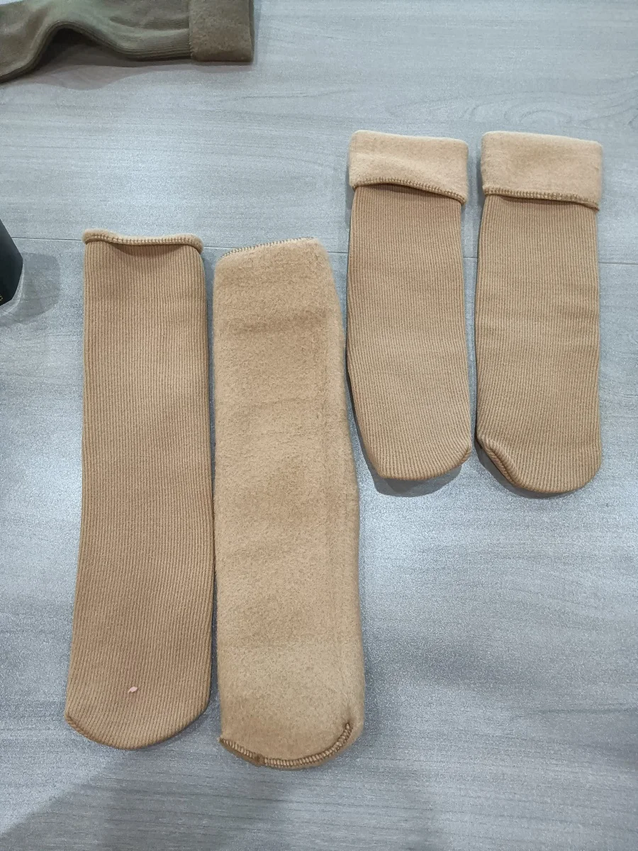 Snow Socks Middle Tube Thickened and Velvet Winter Solid Color Custom Socks