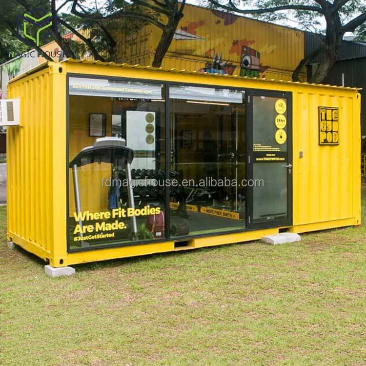 Magic House 20 ft shipping container gym with gym machines