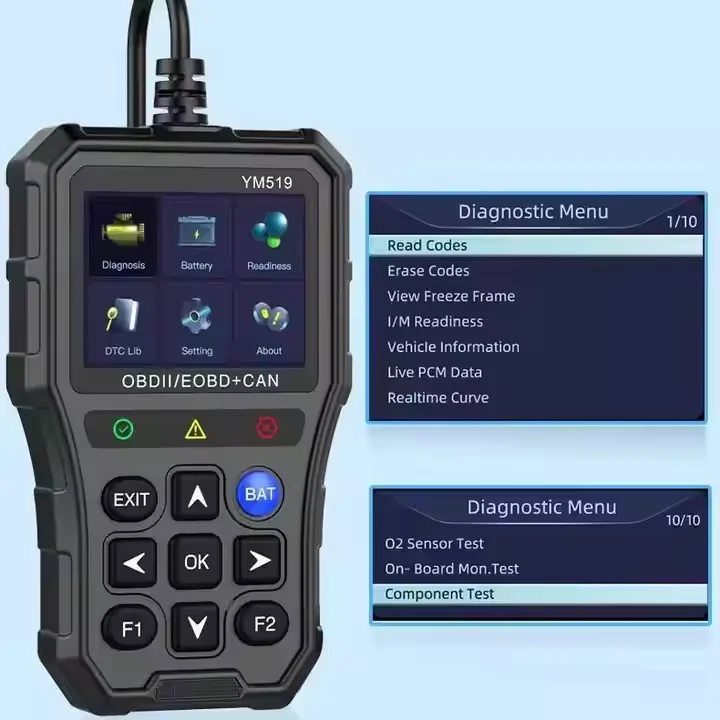 Hot selling Plastic YM519 2.8inch Car Diagnostic Tool YM519 Automotive OBDII Scanner Reads and Detects Car Fault Codes