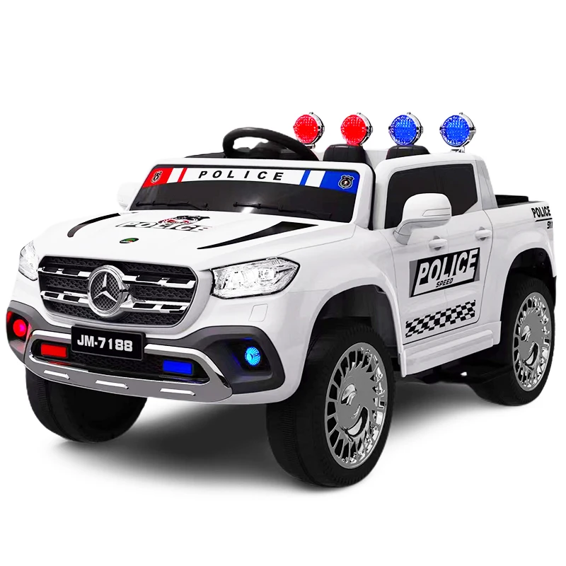 2024 New Design Kids Police Car 12V Ride On Remote Control Electric Toy Car Electric Cars For Kids To Drive