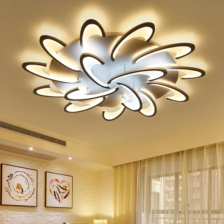 Modern Indoor Lighting Home Decoration Iron Acrylic Ceiling Lamp 30w 60w 120w 150w Luxury Led Ceiling Light