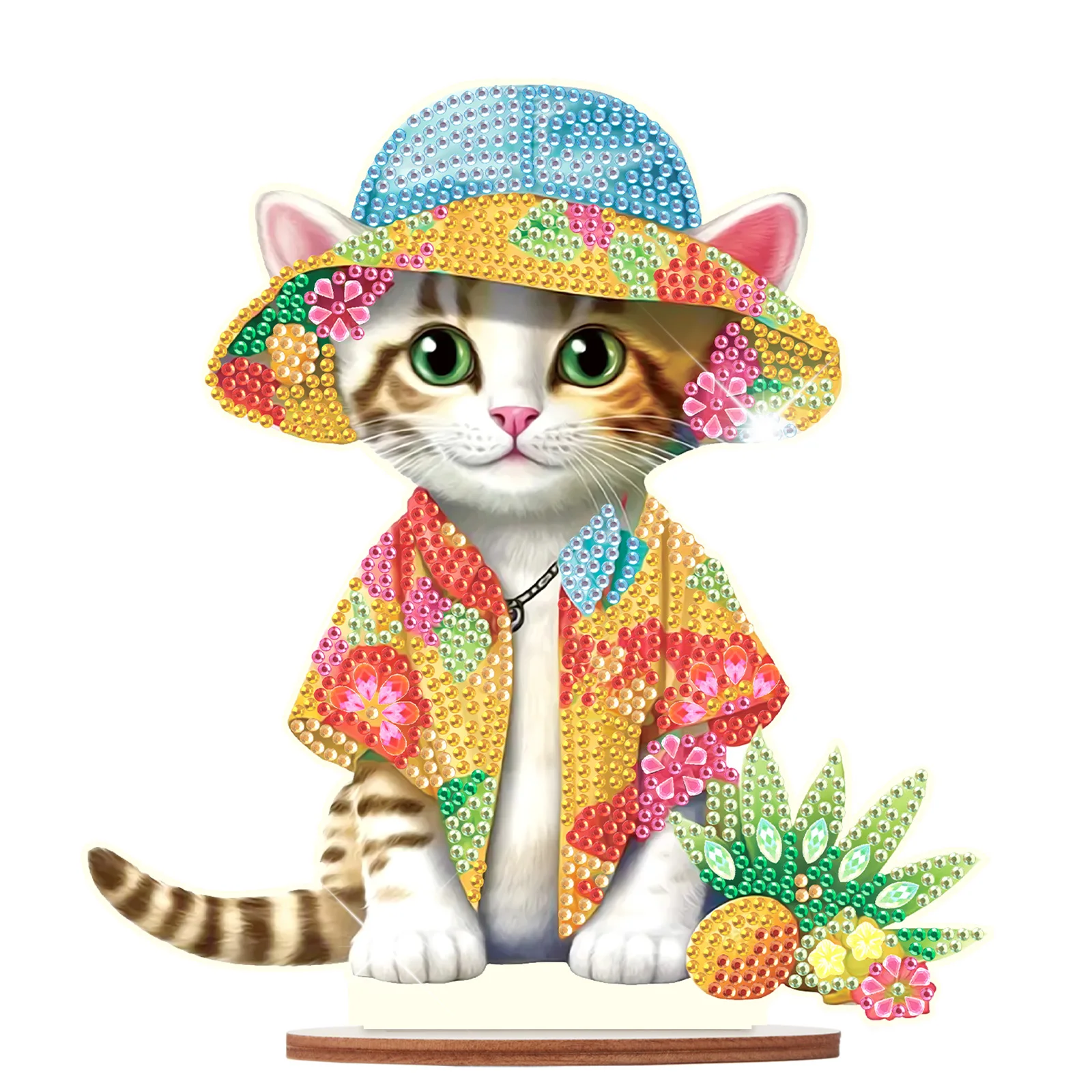 diamond painting accessories Hand painted Cat wood craft