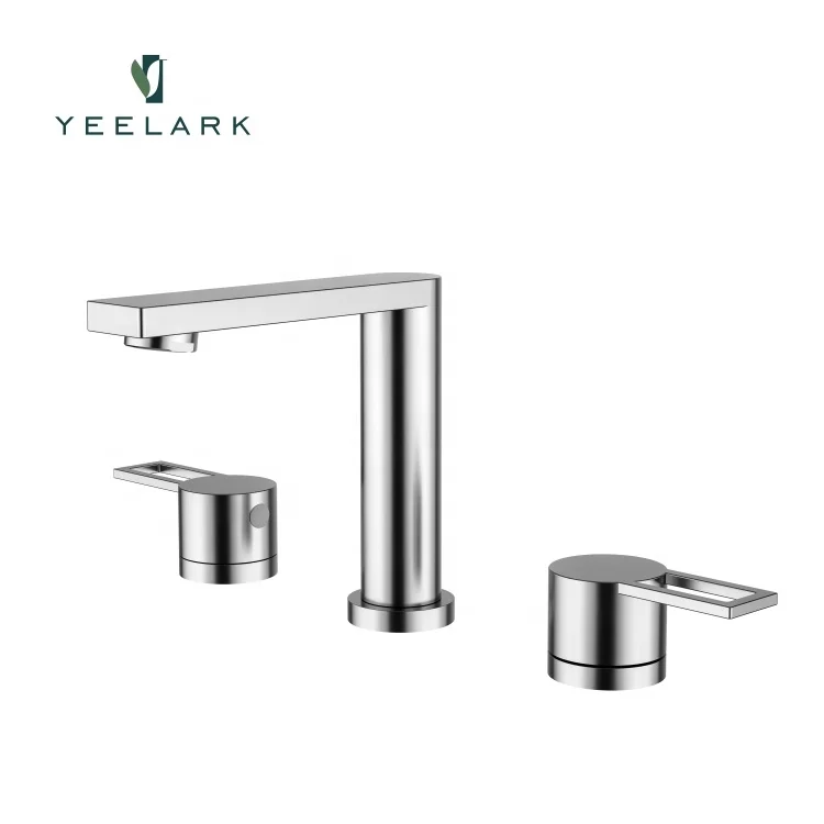 High Quality Vintage Body OEM Controllable Salon Single Lever Water 3 Holes Basin Tap Faucet Mixer Faucet