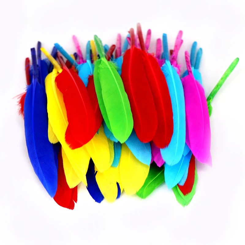 4-6 Inch(10-15 Cm) 100PCS Wholesale DIY Natural Goose Feathers White for Hat Gifts Package