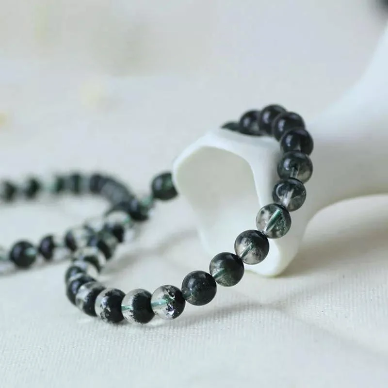 Natural Garden Quartz Bracelet Green Phantom Quartz Crystal Spiritual Crystal Bracelet for Souvenir Gift