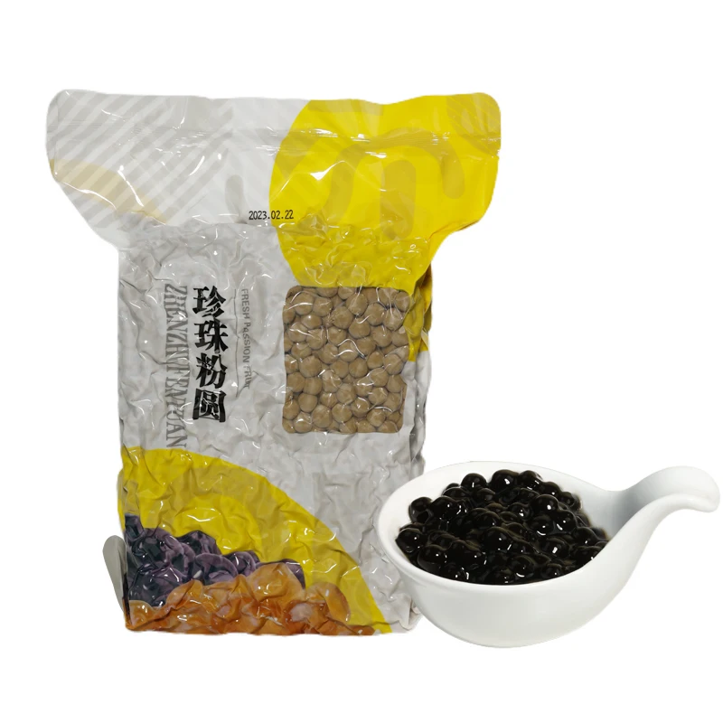 Hot Selling 1kg Black boba pearls tapioca ball Bubble Tea boba ingredients