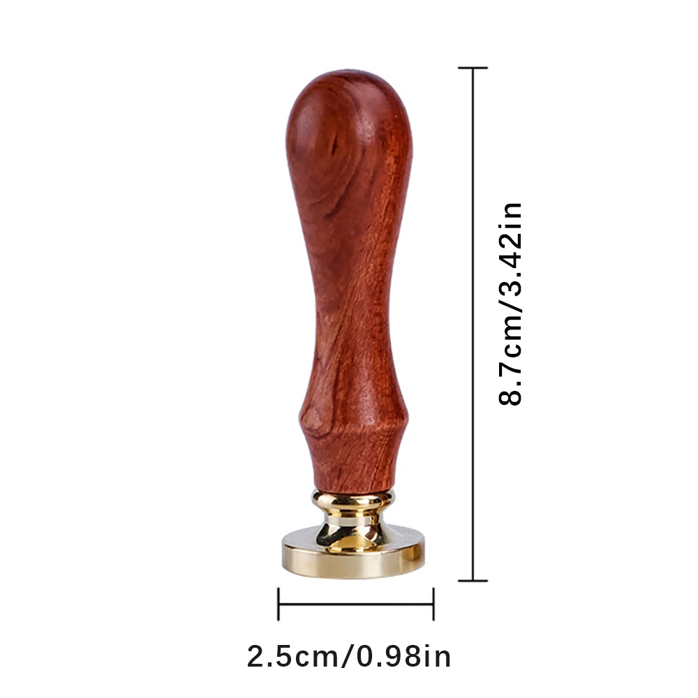 Wood Handle with Metal Stamp Wax Seal Head Vintage Sealing Sunflower Style Seal Wrapping Cards Scrapbooking Crafts