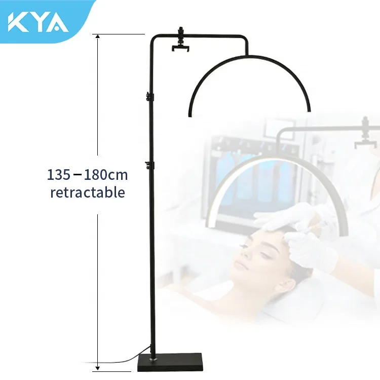 Multifunctional U Shape Standing Lamp 360 Rotation Retractable RGB Color U-shaped Lighting LED Floor Lights For Spa Beauty Salon