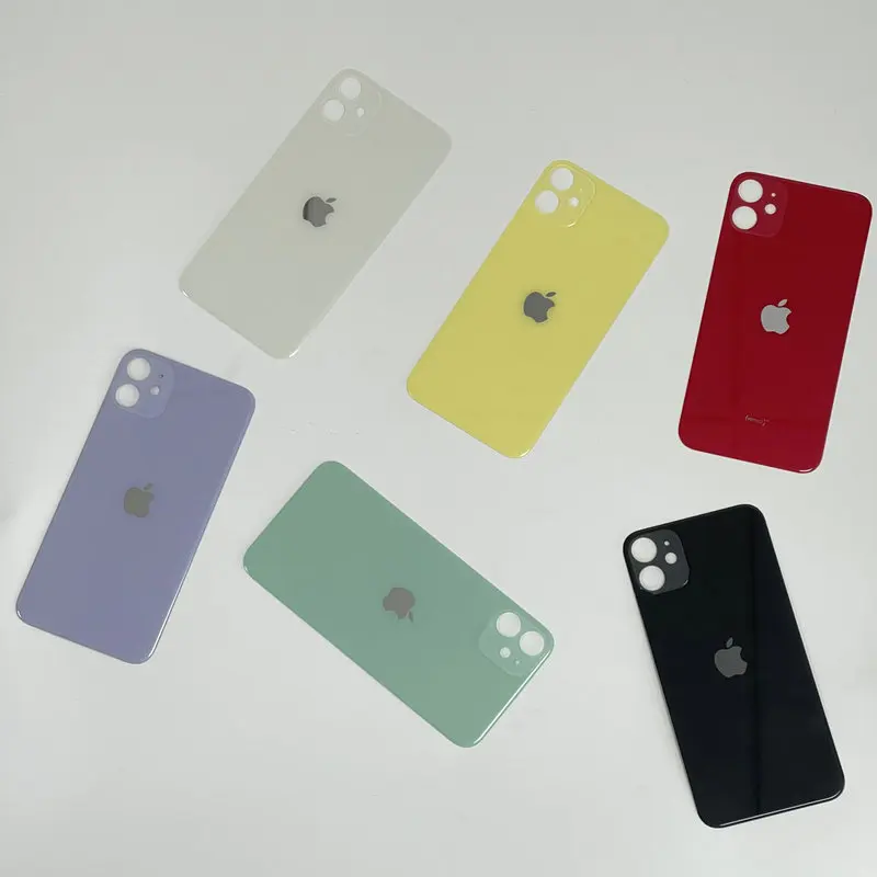 Задняя крышка с большим отверстием стекло логотипом для iPhone 8 8Plus X XR XS max SE 2020 11 12 13 Pro Mini замена
