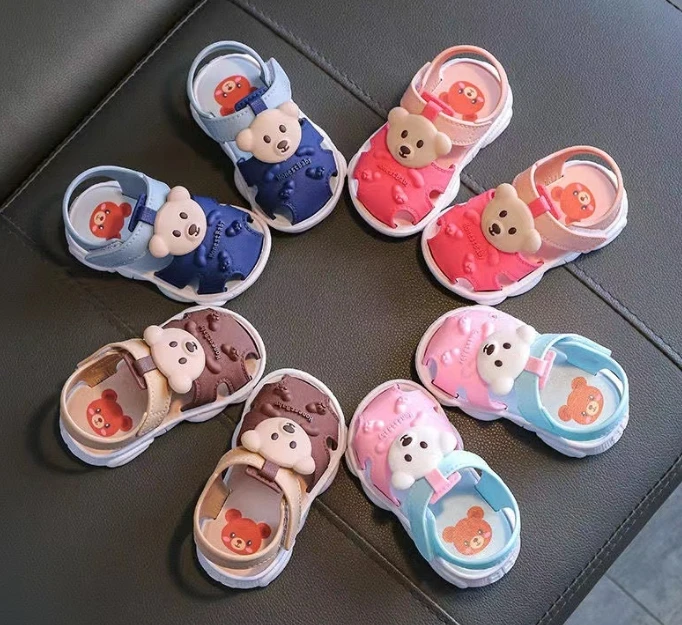Summer Cartoon Super Soft Breathable Baby Sandals 1 to 3 Years Old Non-slip Soft Sole Kids Toddler Shoes Baby Bedroom Sandals