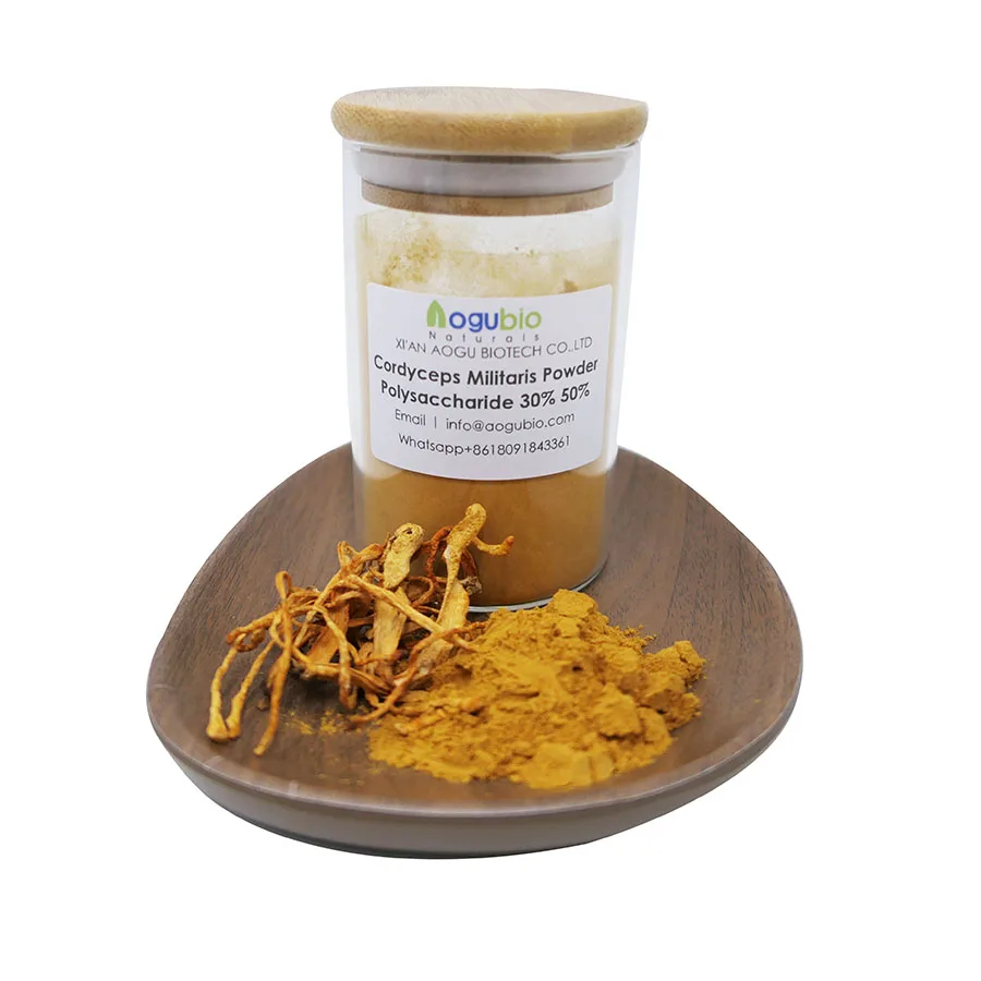 AOGUBIO High Quality Bulk OEM Polysaccharide 30% Cordyceps Militaris Extract