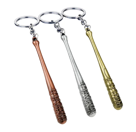 The Walking dead keychain baseball bat pendant key chains wholesale metal car keychains for Unisex