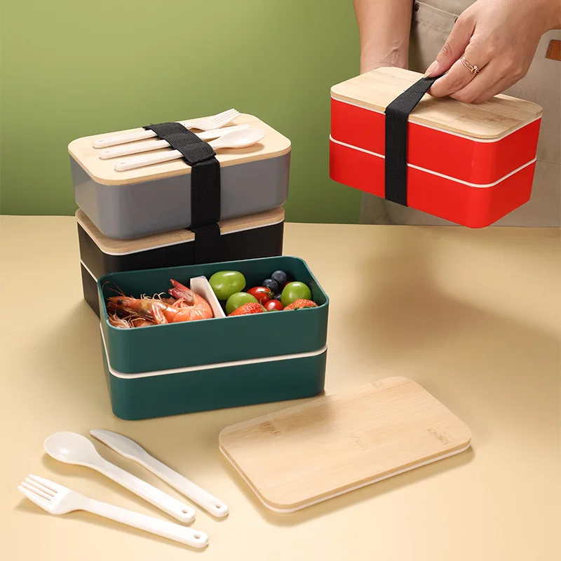 eco friendly bamboo fiber bento lunch box food storage biodegrade custom / bamboo container lunchbox