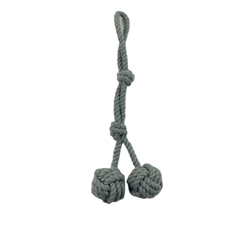 Wholesale 2 Colors Best Price Chinese Pet Suppliers Natural ECO Friendly Pet Dog Fashion Hemp Rope Toy Set