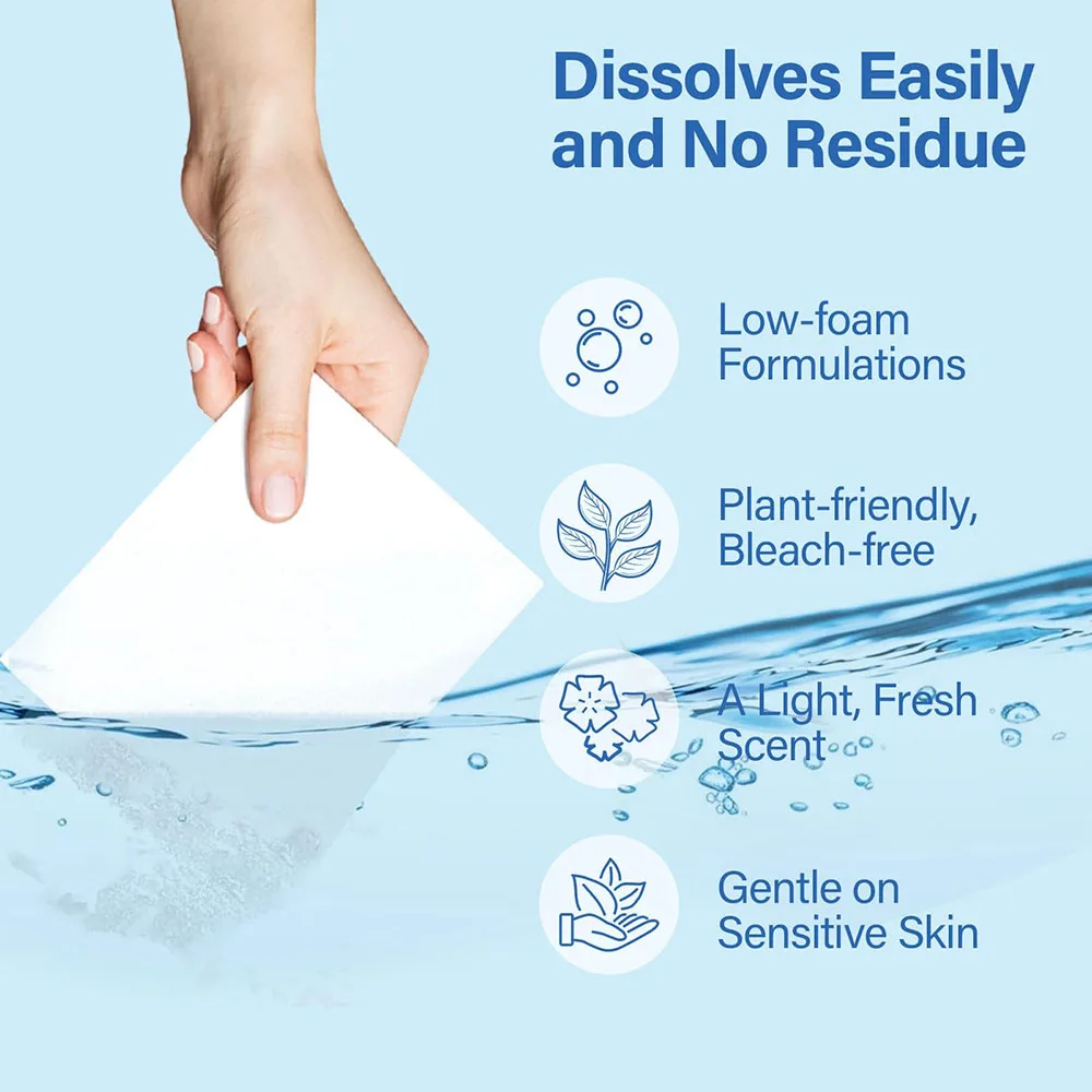 Factory Supply Biodegradable Scented Laundry Sheets Strips Enzymatic Remove Stain Laundry Detergent Sheets