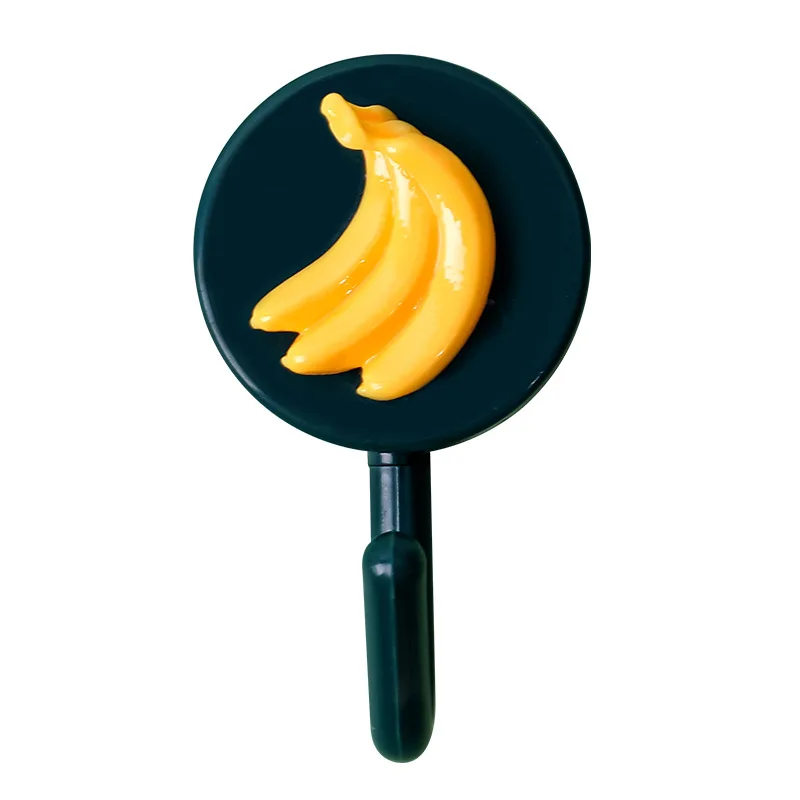 Cute Creative Flower Fruit Sticker Hook Free Punch Wall Sticker Seamless Hook Key Hanger Hook