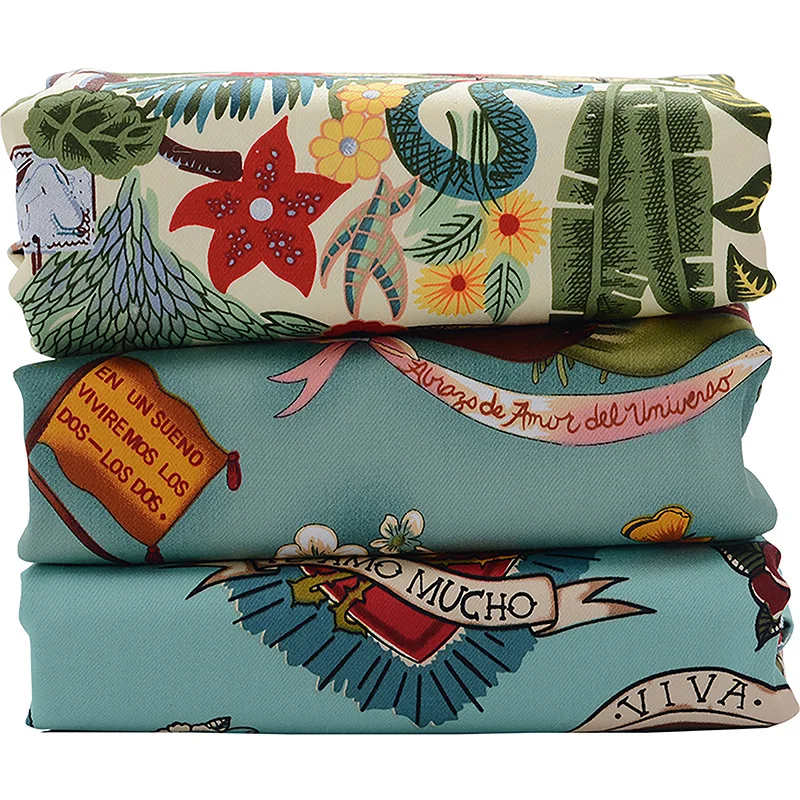 OEM Cheaper Europe and the United States the retro cotton stretch satin dress freda DIY manual cotton dress fabric