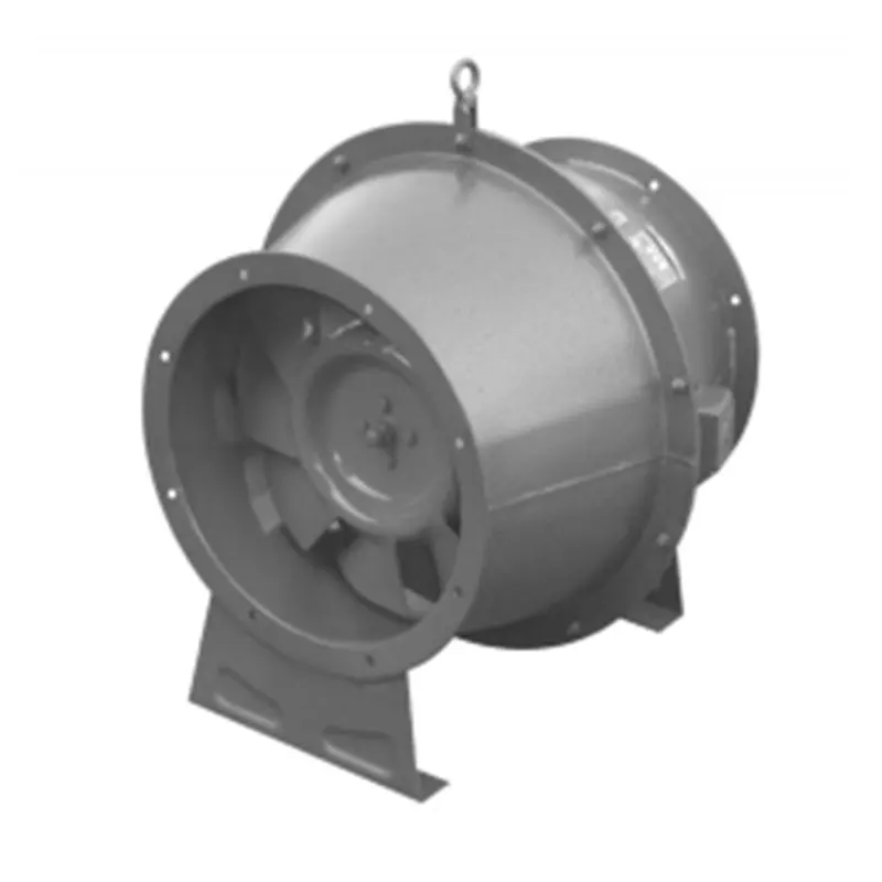 
Oblique flow silencing fan with strong ventilation and exhaust in circular pipeline 