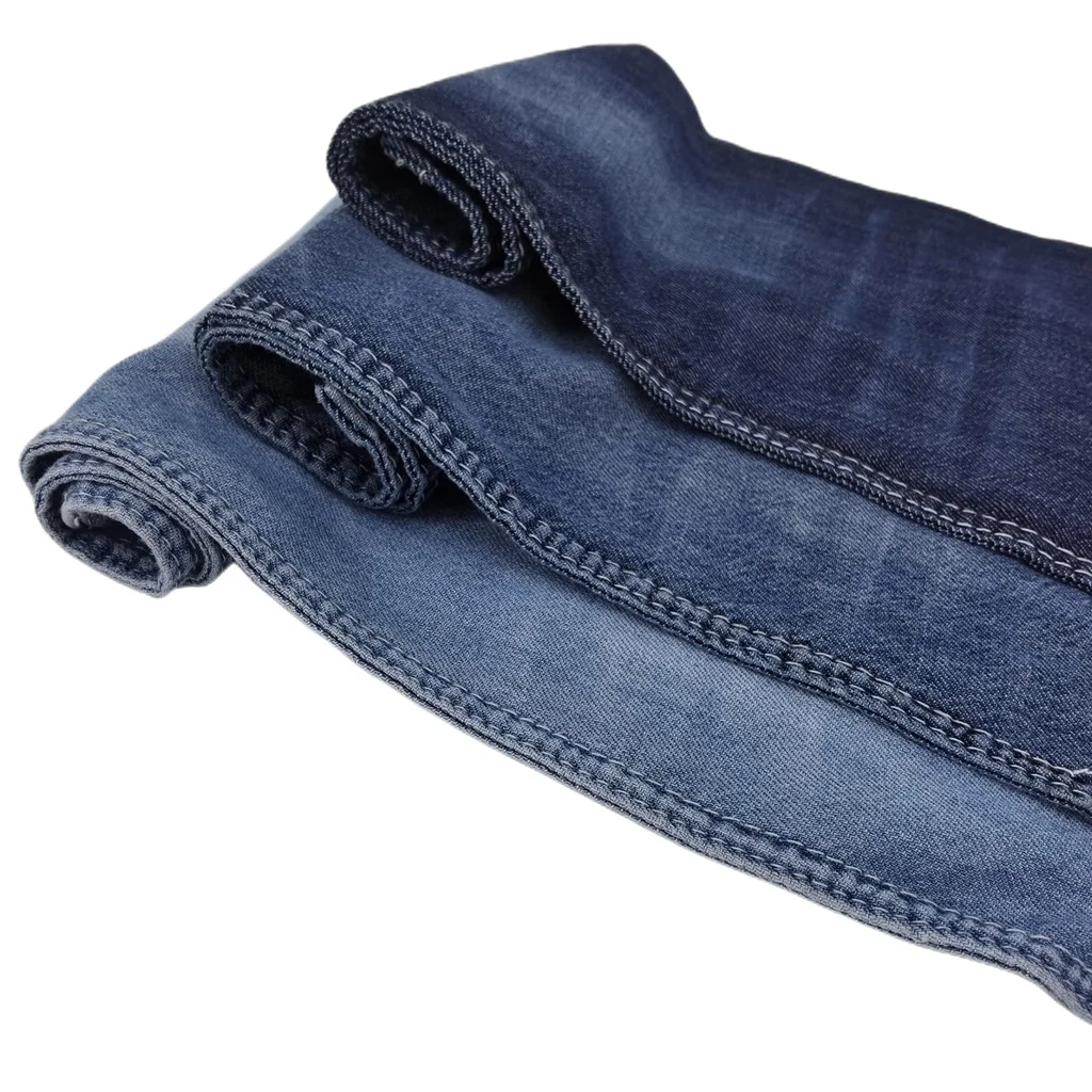 wholesale factory supply 8oz lightweight 95%cotton 5%polyester slub indigo blue denim fabric for appeal