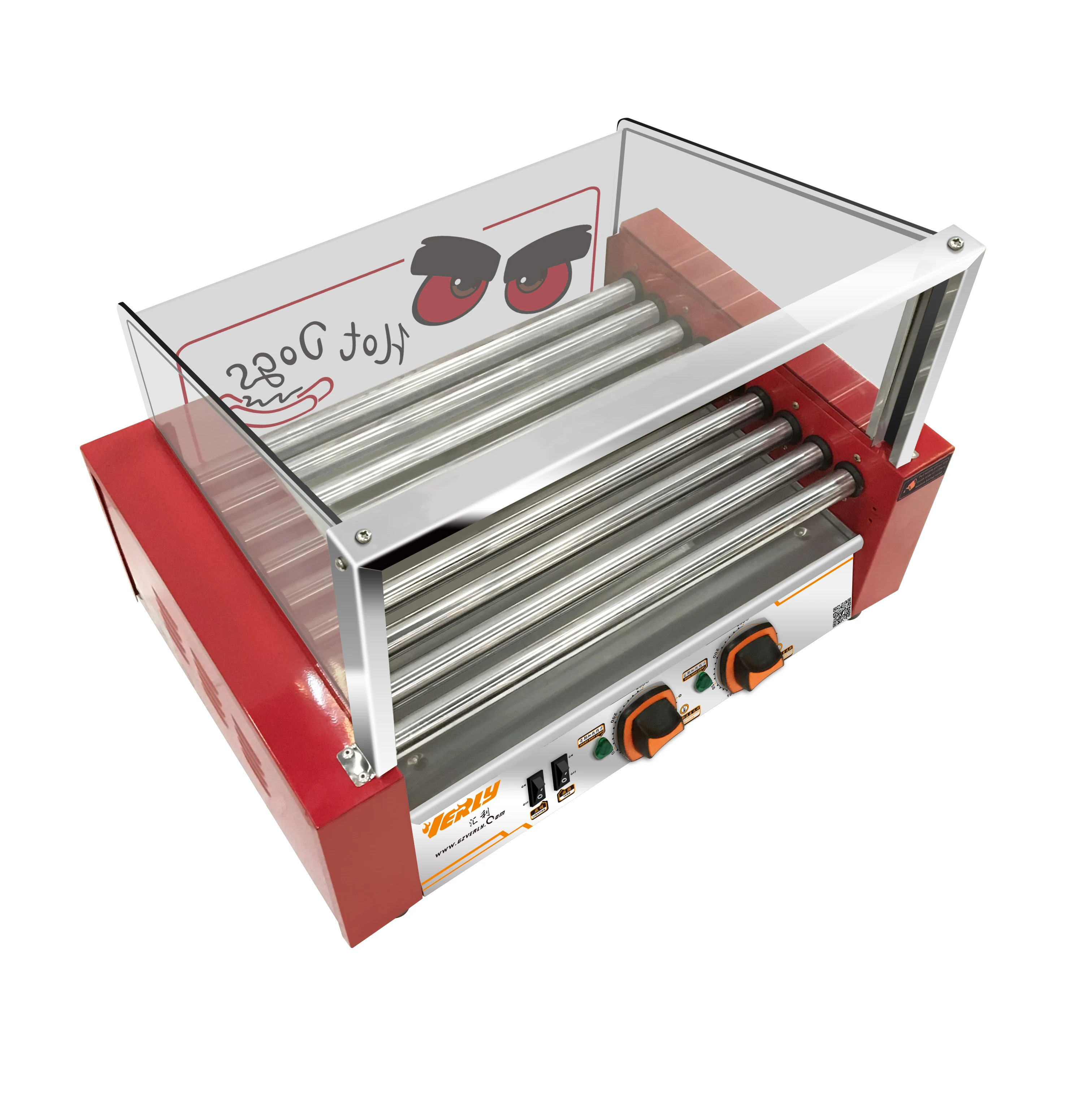 9 Rollers Hot Dog Grill with Glass Cover WY-009