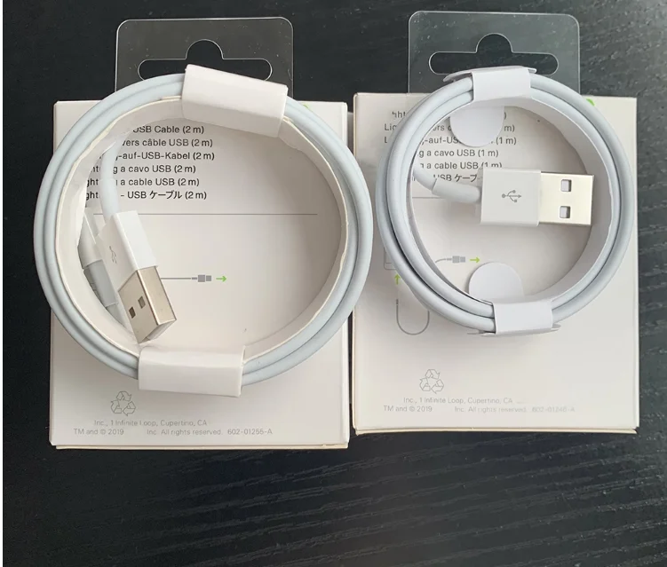 Factory wholesale High quality 1m  Synchronous data usb Charging cable for iphone 6 8 X cable With  packaging box