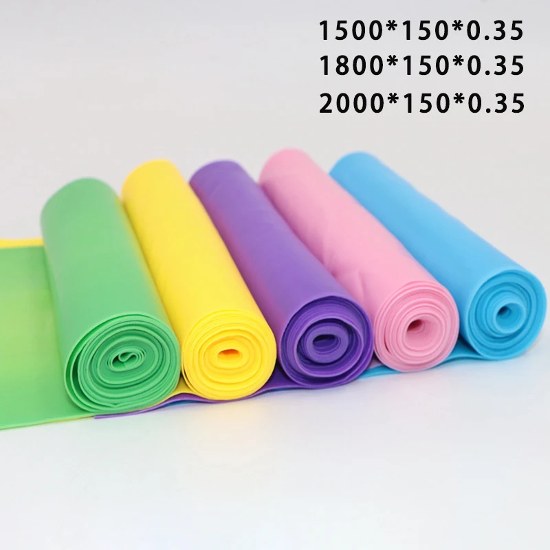 Customized Logo 15m Fitness Stretch Body Training Home Gym Exercise Workout Yoga Fat Resistance Bands Elastic Band