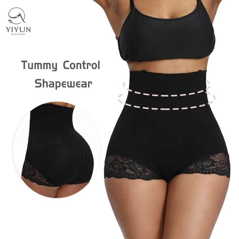 YIYUN Best Women Lace Black High Waist Seamless  Body Shaper Tummy Control Butt Lift Plus Size Underwear Women Shapewear