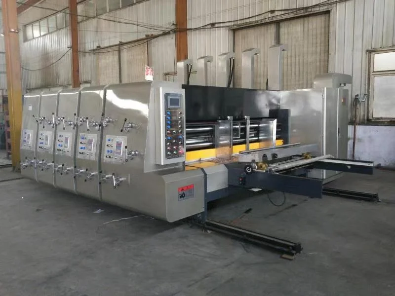 high speed full-automatic higjh speed four-color printer die-cutter  slotter with stacker machine