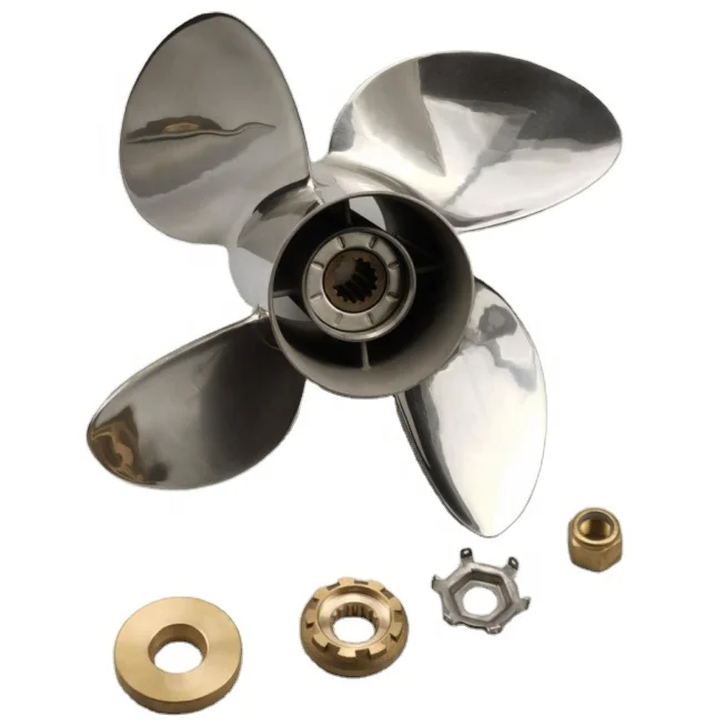 40-140HP 4   blade  13 X19 MARINE boat prop PROPELLER  MERCURY  STAINLESS STEEL   OUTBOARD PROPELLER