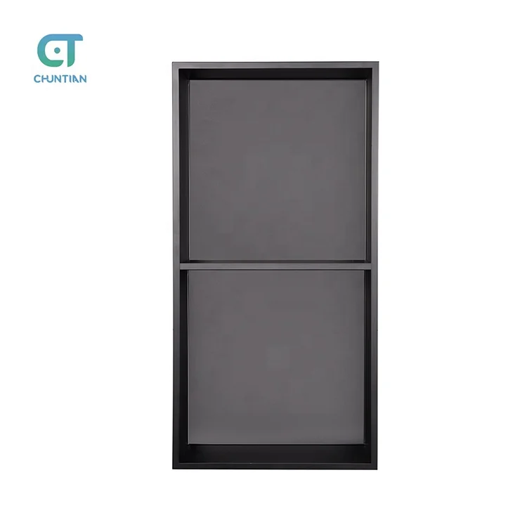 Ручная работа на заказ, простая установка, стена для душа из нержавеющей стали SUS304, встраиваемая ниша с выдвижным ящиком и дверью