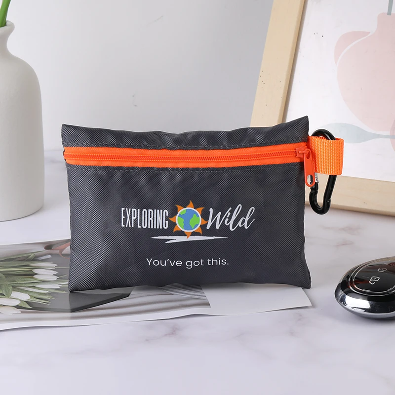 Custom Logo Cheap Polyester Packing Zipper Lock Pouch Waterproof Black Travel Cosmetic canvas Zipper Pouch Bag