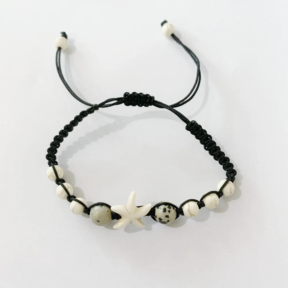 Hawaii Beach Sea Turtle Starfish Dolphin Fish Animal Bracelet Natural Turquoise Braided Friendship Bracelets