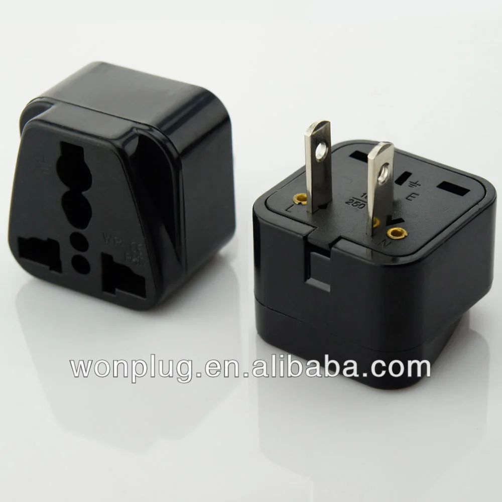 Universal International  America/ Japanese 2 Pin  American  Plug With Protection Shutter Charger Power  Multi USA Travel Adapter