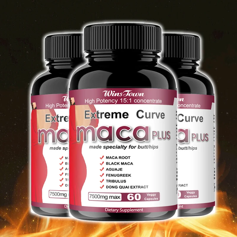 MACA Root Capsules for Women Butt Booster Hips Herbal Supplement Power Gummy Candy Dosage Adult Tonic Not for Pregnant Women