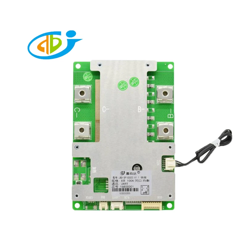 JiaBaiDa Smart BMS 6s Li-ion 8s 16s 12s LiFePO4 60A 100A 60v 48v 36v 24v BMS for Lithium ion Battery Pack