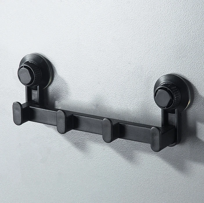 Strong Bathroom Kitchen Plastic Vacuum Suction Cup Wall Hook Rack