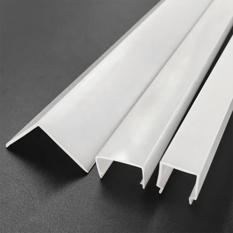 Wholesale Milky White Plastic Strip Light Lampshade Led Polycarbonate Lamp Shade