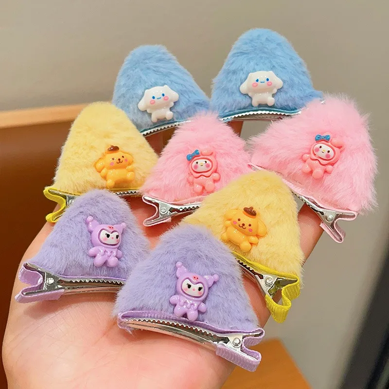 New Plush Cat Ears Hairpins Girls Cute Hair Clips Hair Accessories Women Sweet Barrettes Kids Fashion Ornaments Gift