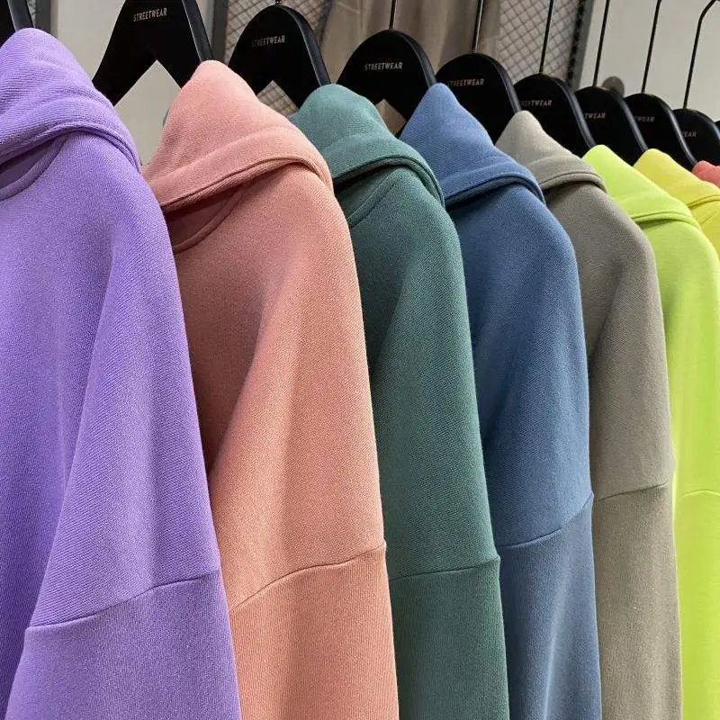 Роскошные Дизайнерские махровые толстовки большого размера из 100% хлопка унисекс