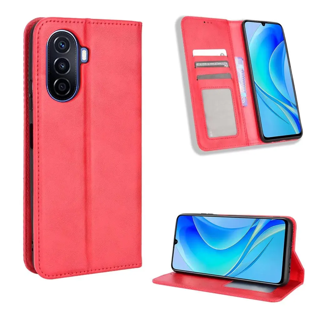 Retro Flip Wallet Leather Case Cover For HUAWEI Nova Y70/ Nova Y70 Plus
