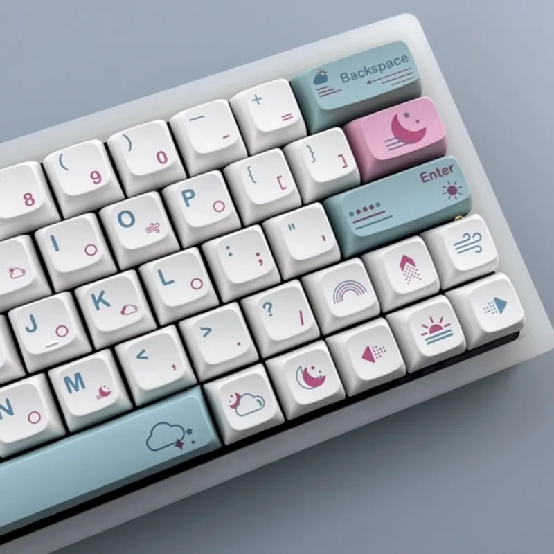 Personalized Weather Theme  XDA 132 Keys XDA Keycaps PBT Dye Sub Japanese Keycap For Cherry Mx Switch Mechanical Keyboard