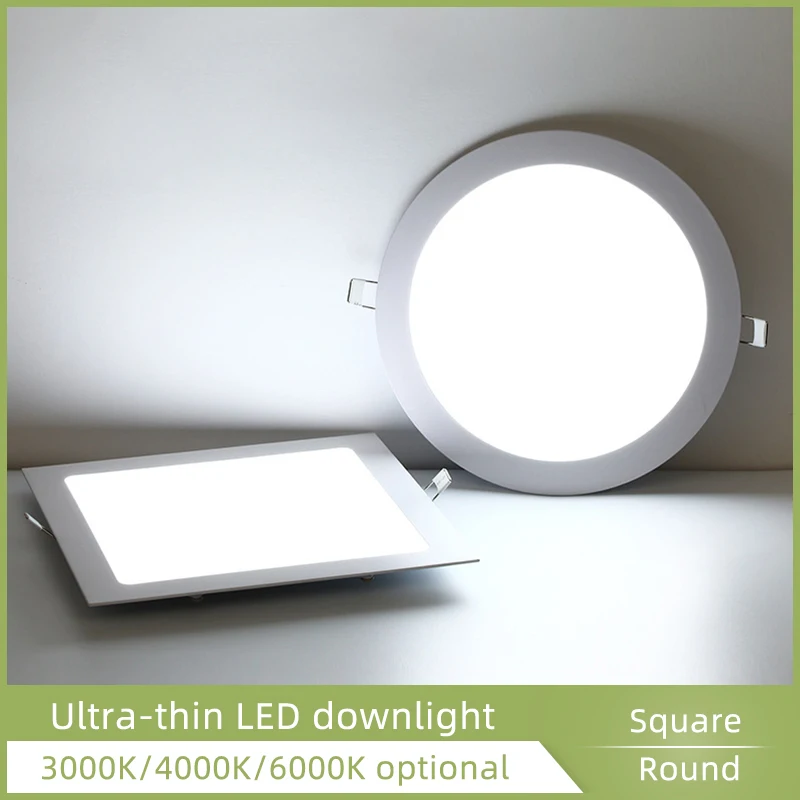 Ultra Thin Led Ceiling Lamp For Bedroom Frameless Led Panel Lights 25w 18w 15w Ceiling Light For Home Balcony Ac90-265v