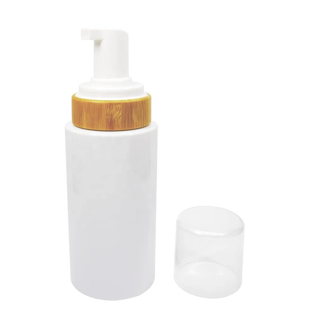 43mm White Bamboo Facial Cleanser Pump for Foam Bottle