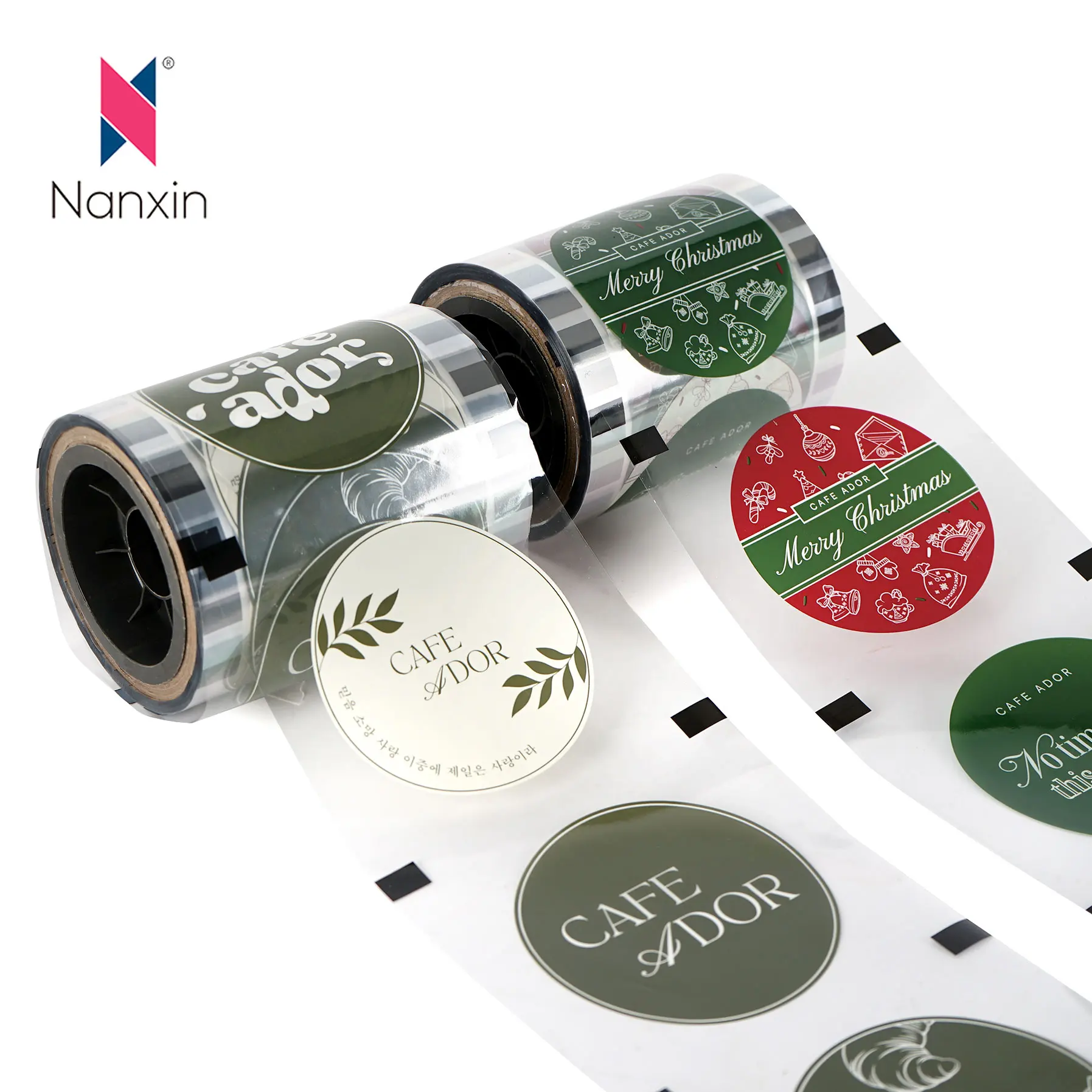 Customized Tea Cup Sealer Film Roll Paper Sealing Film for Plastic and Paper Cup for Boba Cup Sealer Machine