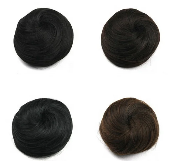 synthetic hair clip in chignon hair bun hair extension