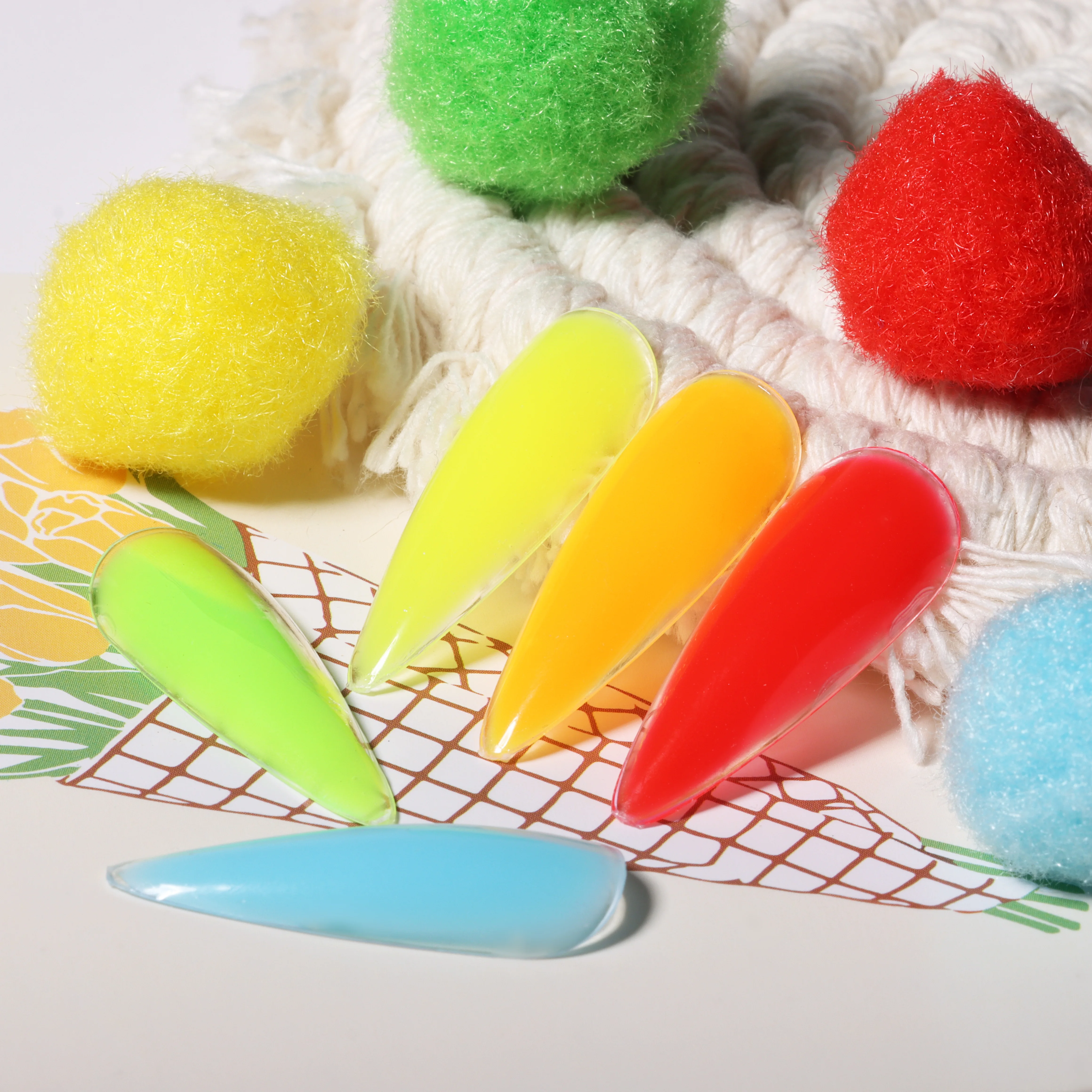 Kinncogel Neon Buildering Gel Self Leveling Extends Quickly and Long Lasting Summer Candy Hard Uv Gel 30g Jar